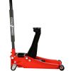 Hydraulic Low Profile and Steel Racing Floor Jack with Dual Piston Quick Lift Pump,3 Ton (6600 lb) Capacity, Lifting range 3.3"-18.5"
